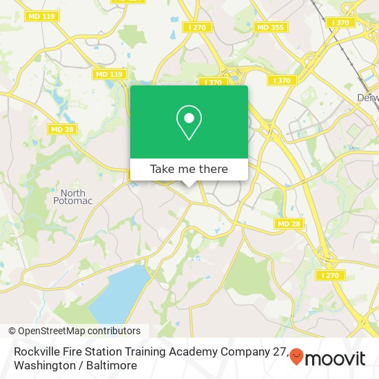 Rockville Fire Station Training Academy Company 27 map