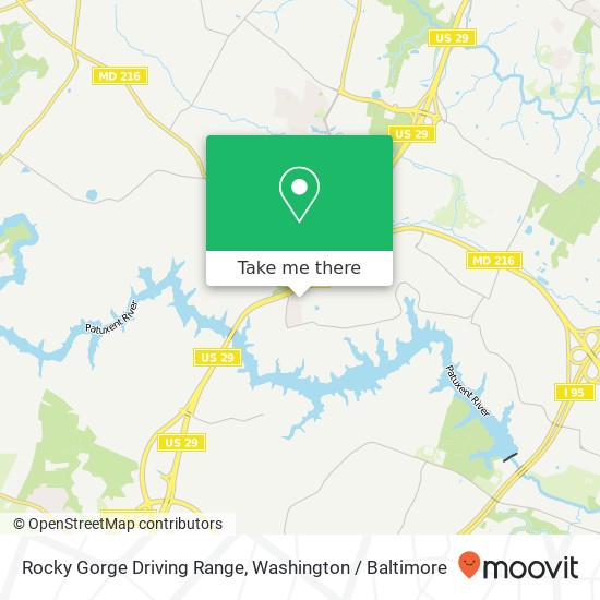 Rocky Gorge Driving Range map