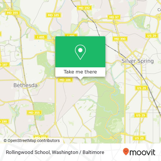 Mapa de Rollingwood School