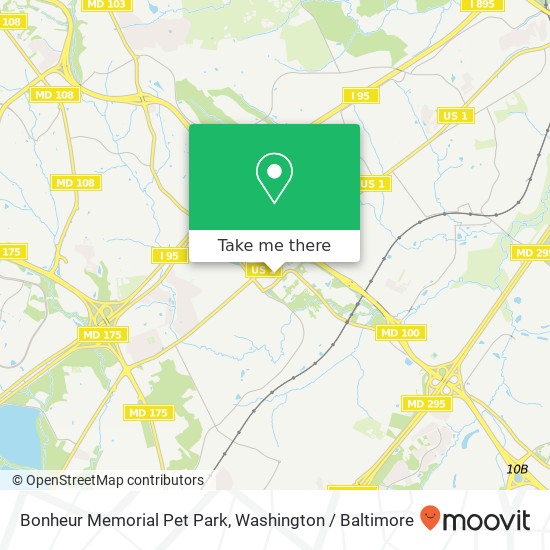 Mapa de Bonheur Memorial Pet Park
