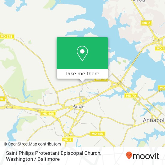Mapa de Saint Philips Protestant Episcopal Church