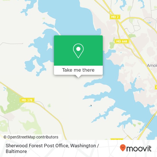 Sherwood Forest Post Office map