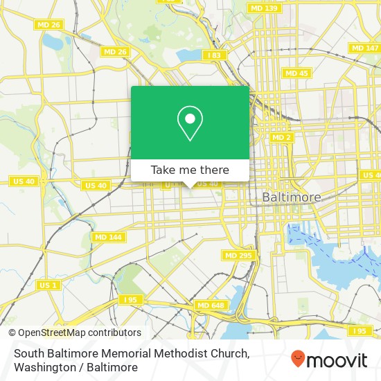 Mapa de South Baltimore Memorial Methodist Church