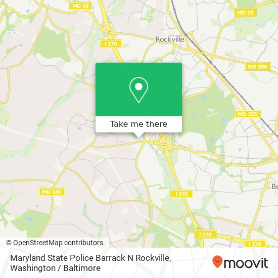 Maryland State Police Barrack N Rockville map