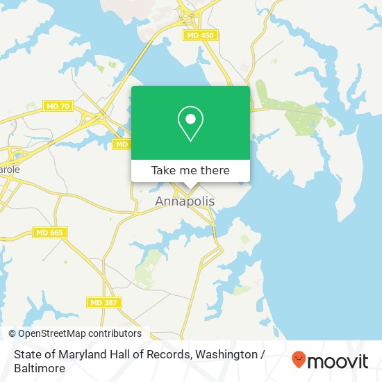 Mapa de State of Maryland Hall of Records