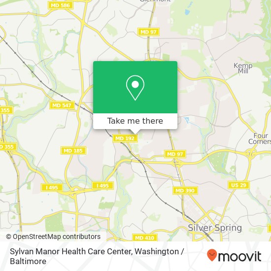 Sylvan Manor Health Care Center map