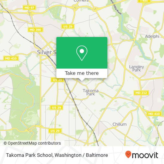 Takoma Park School map