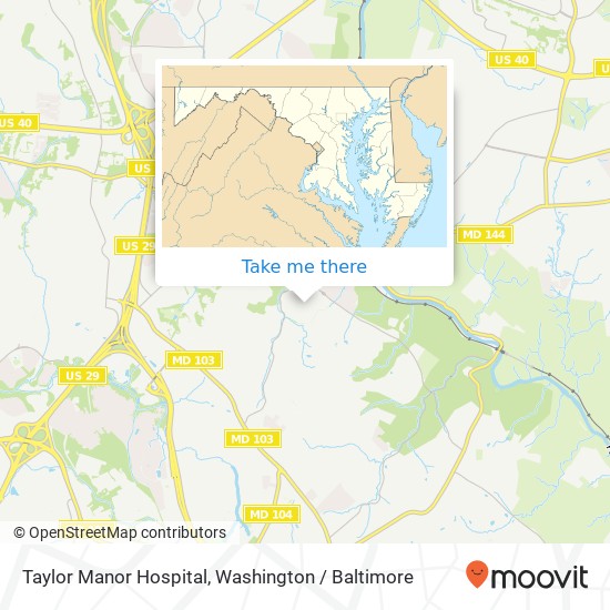 Mapa de Taylor Manor Hospital