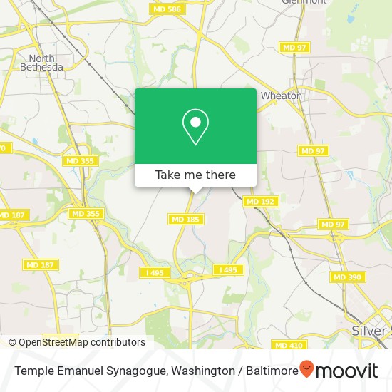 Temple Emanuel Synagogue map