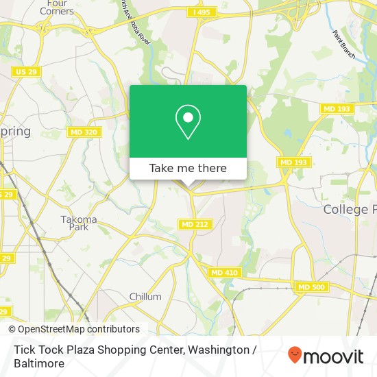 Tick Tock Plaza Shopping Center map