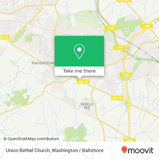 Union Bethel Church map