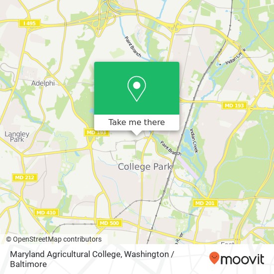 Maryland Agricultural College map