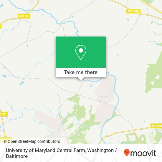 Mapa de University of Maryland Central Farm