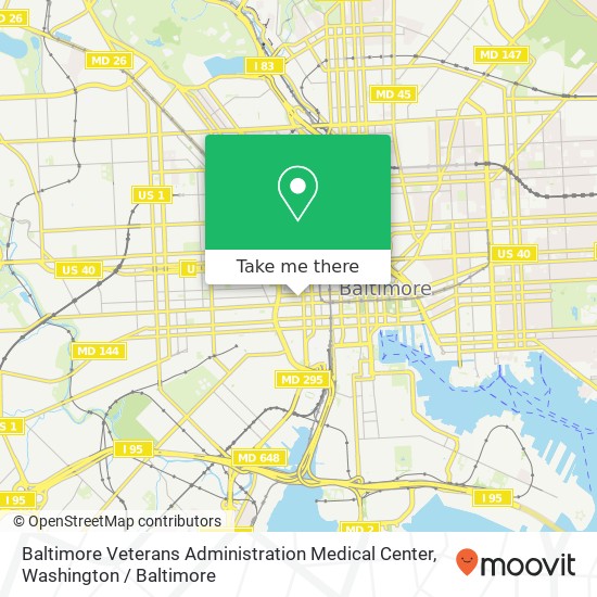 Mapa de Baltimore Veterans Administration Medical Center
