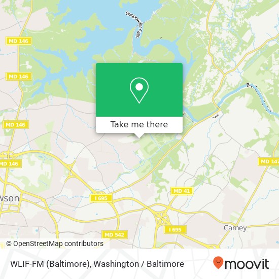 Mapa de WLIF-FM (Baltimore)