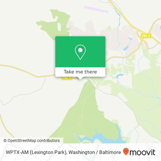 WPTX-AM (Lexington Park) map