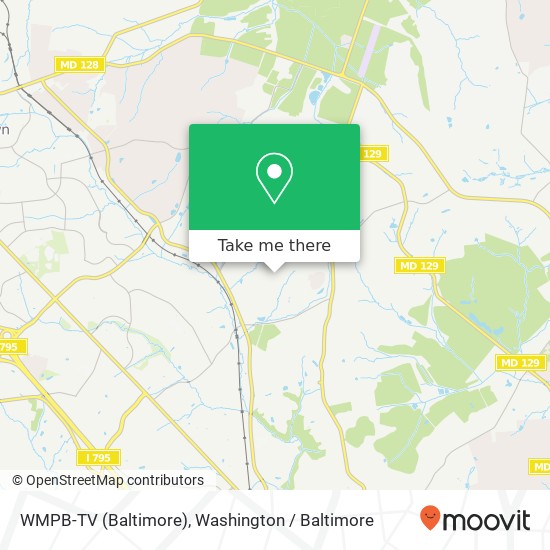 WMPB-TV (Baltimore) map