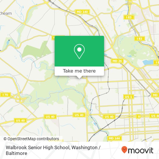 Walbrook Senior High School map