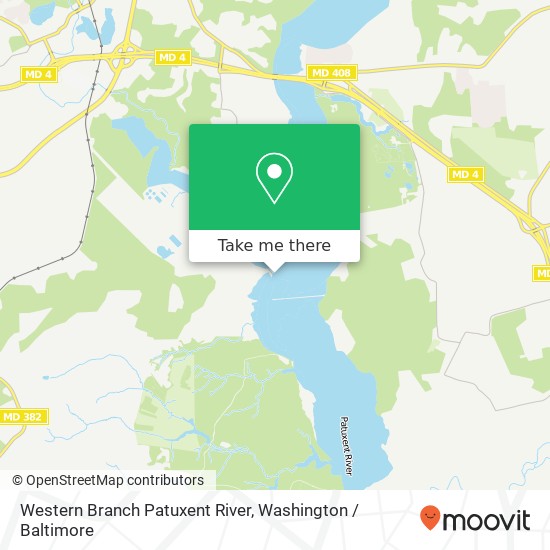 Mapa de Western Branch Patuxent River