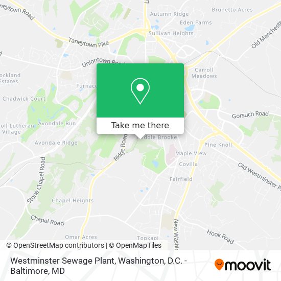Westminster Sewage Plant map