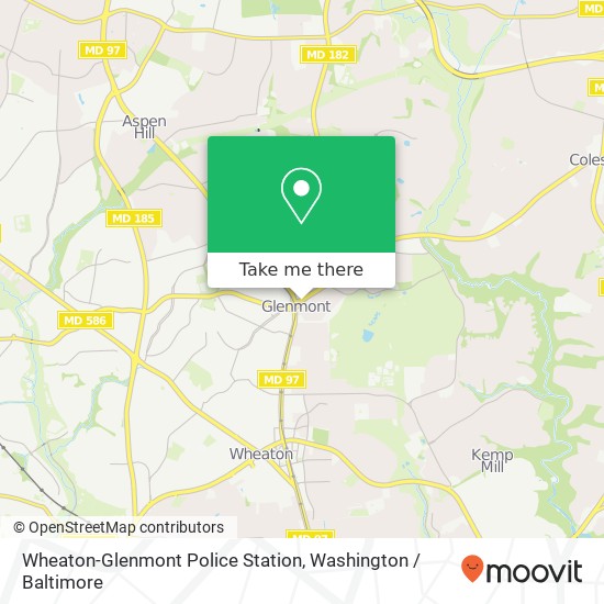 Mapa de Wheaton-Glenmont Police Station