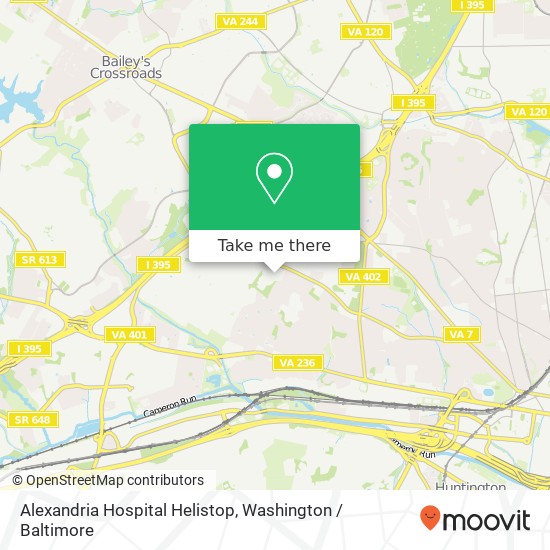 Alexandria Hospital Helistop map