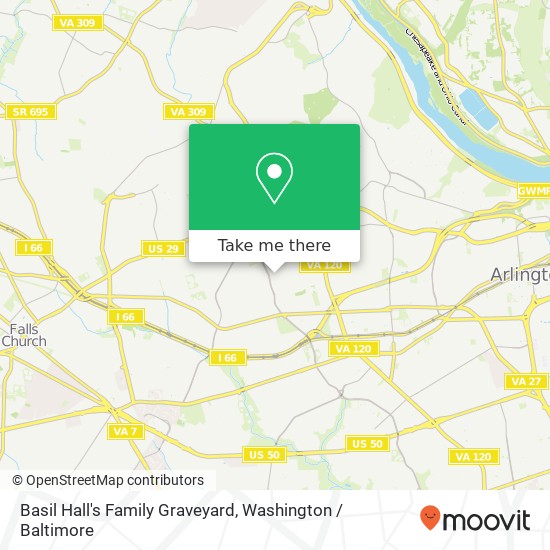Basil Hall's Family Graveyard map