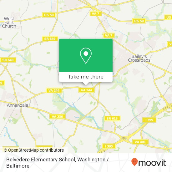 Mapa de Belvedere Elementary School