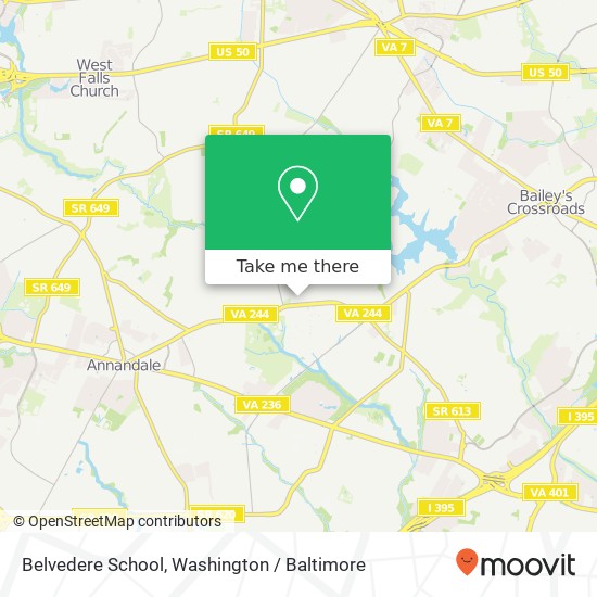 Belvedere School map