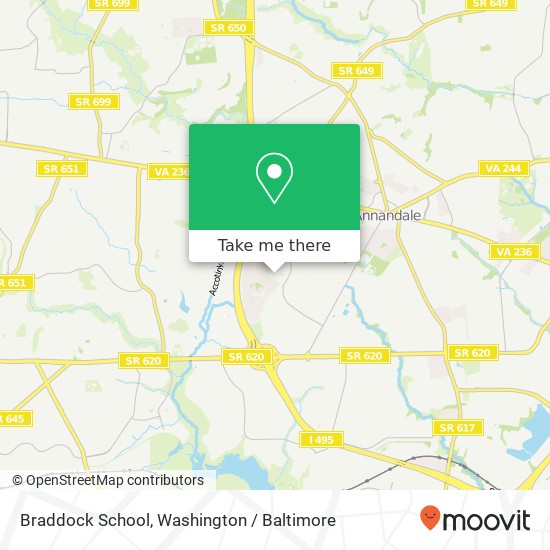 Braddock School map