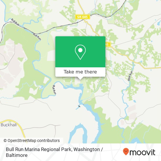 Mapa de Bull Run Marina Regional Park