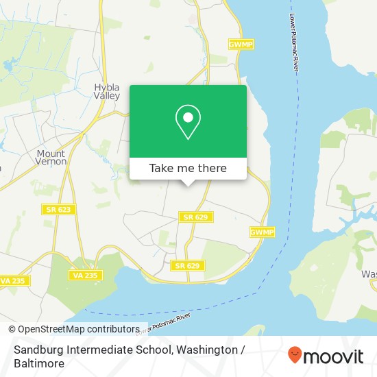 Mapa de Sandburg Intermediate School