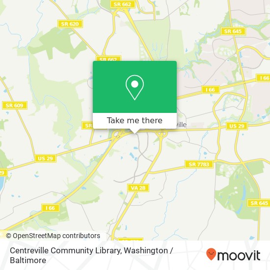 Centreville Community Library map