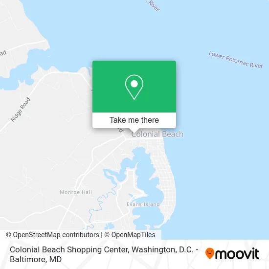 Colonial Beach Shopping Center map