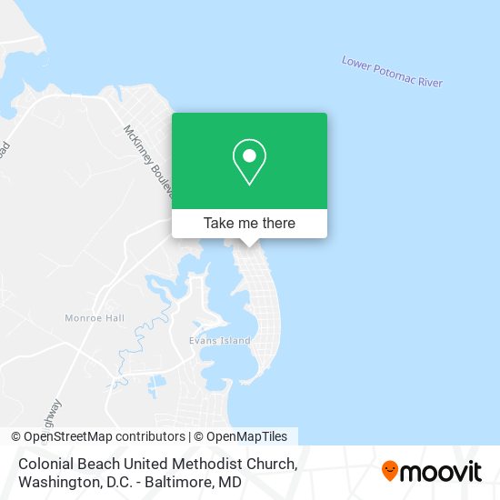 Mapa de Colonial Beach United Methodist Church