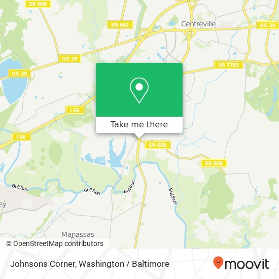 Mapa de Johnsons Corner