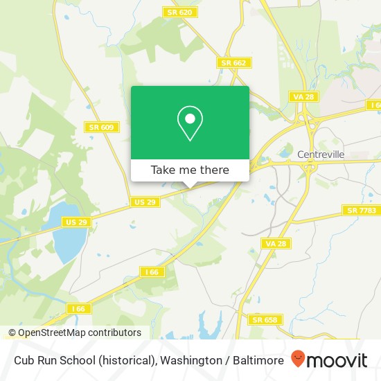 Cub Run School (historical) map