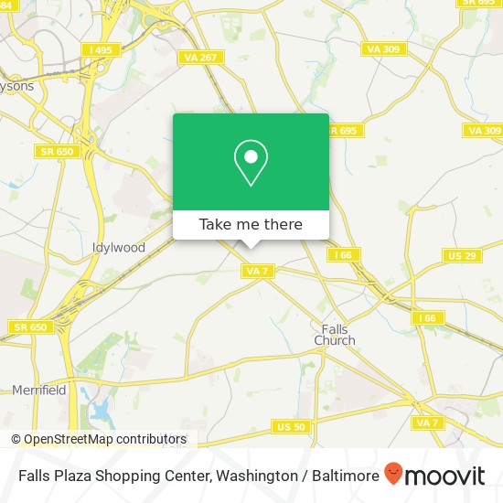 Mapa de Falls Plaza Shopping Center