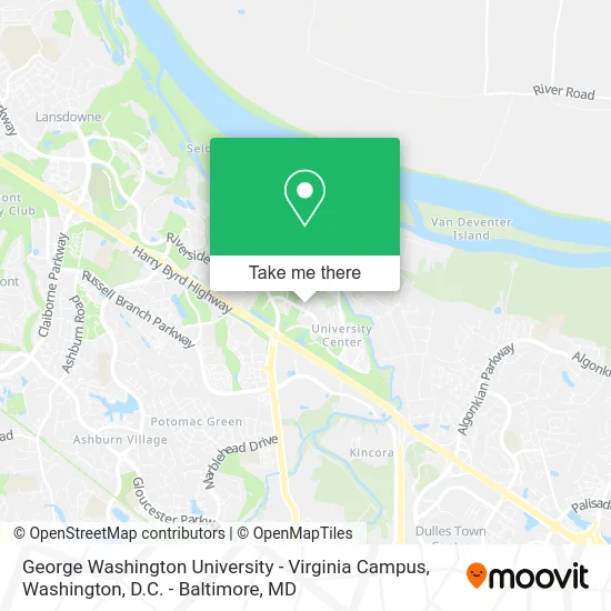 George Washington University - Virginia Campus map
