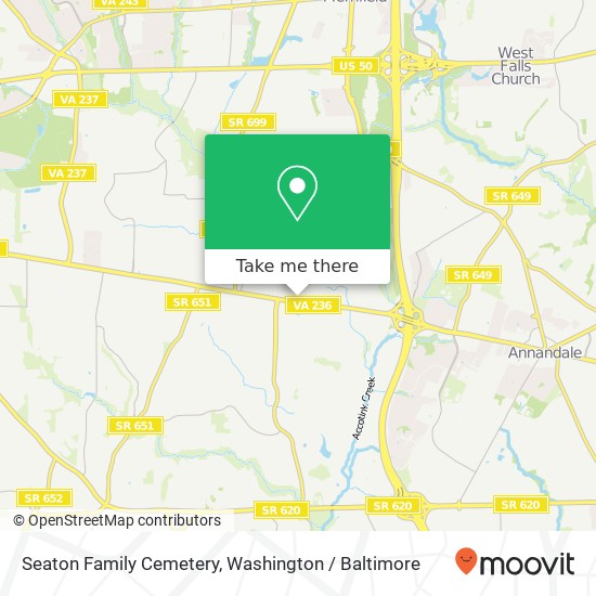 Seaton Family Cemetery map