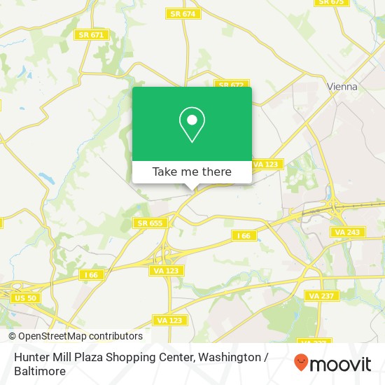 Mapa de Hunter Mill Plaza Shopping Center