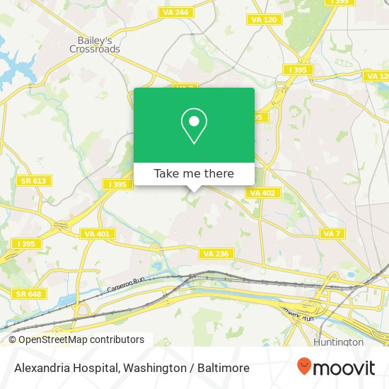 Alexandria Hospital map