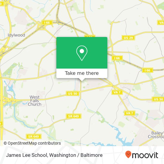 James Lee School map