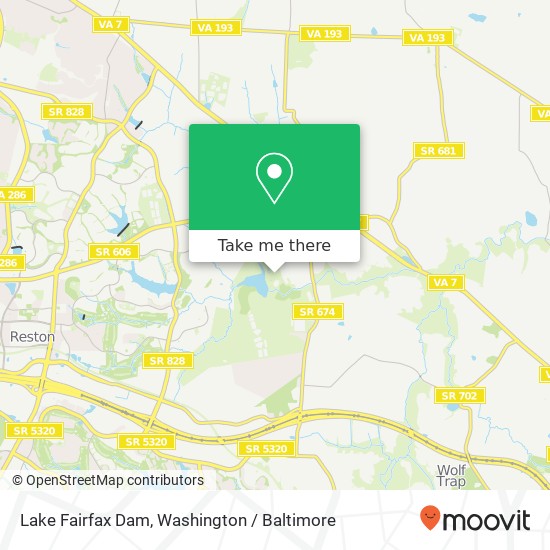 Mapa de Lake Fairfax Dam