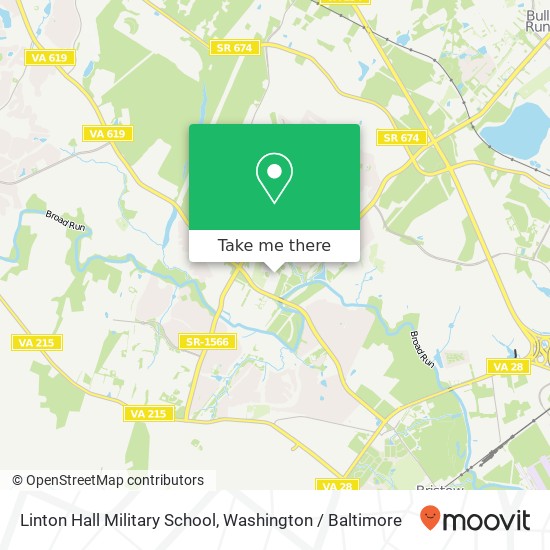 Mapa de Linton Hall Military School