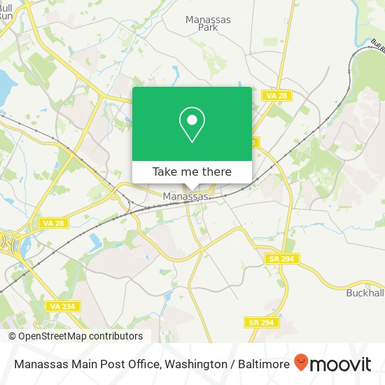 Mapa de Manassas Main Post Office