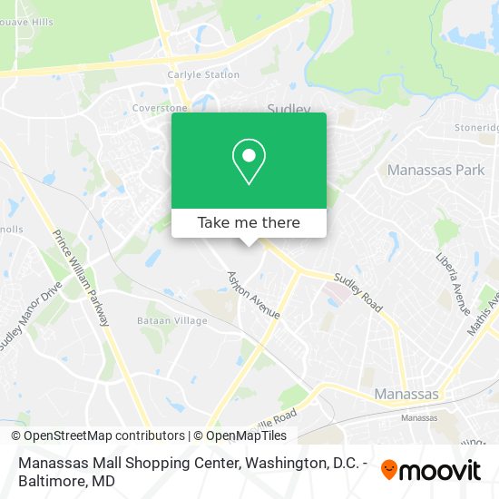 Manassas Mall Shopping Center map