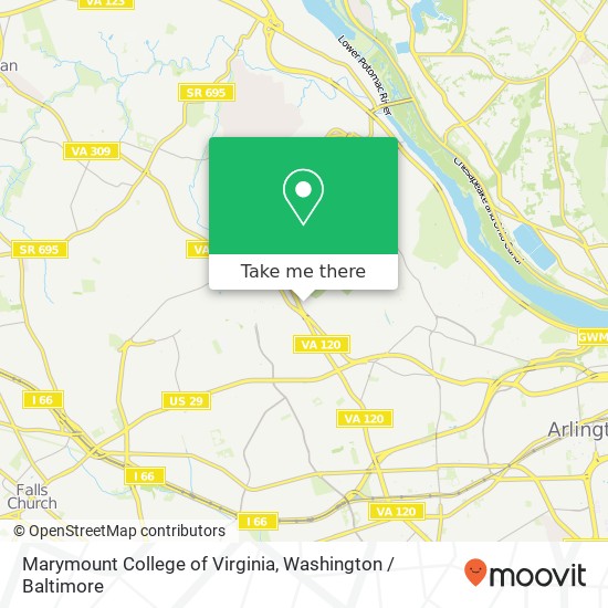 Marymount College of Virginia map