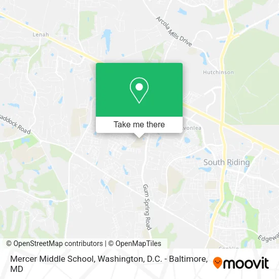 Mercer Middle School map