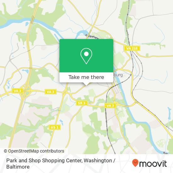 Park and Shop Shopping Center map